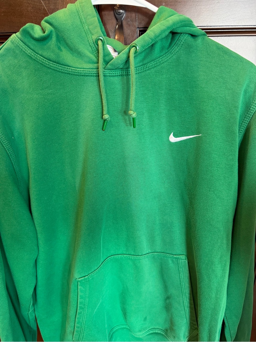 Nike Kelly Green Mini Swoosh Hoodie Hooded Sweatshirt Y2K large